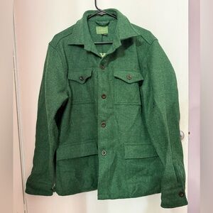 Sid Mashburn Military Jacket Green Wool Tweed